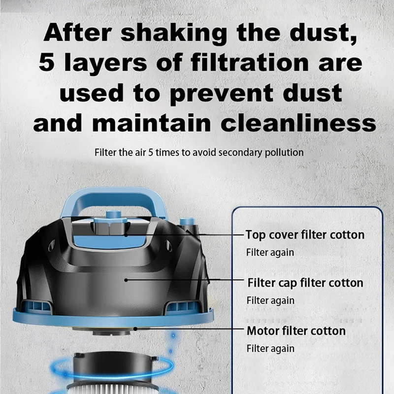 مكنسة كهربائية 4 في 1 شفط قوي منزلي صناعي جاف/رطب/تمزح/هزاز مكنسة كهربائية لمراكز الفنادق وغسيل السيارات