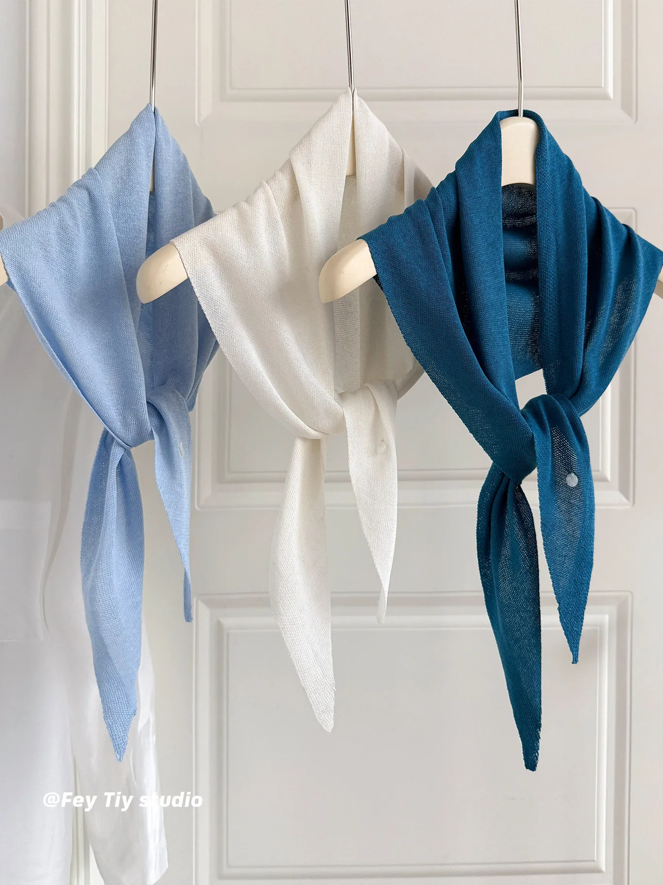 

Korean Style Solid Color Linen Triangle Scarf Women Spring Summer All-Match Neck Scarf