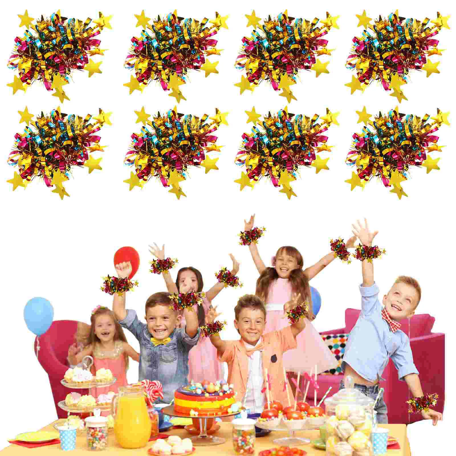 14 Pcs Dance Wrist Flower Cheer Pom Poms Cheering Items Squad Supplies Pompoms for Crafts