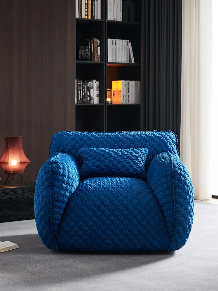 Designer Klein blue fat sofa chair Italian living room leisure single balcony bedroom creative lazy Internet celebrity