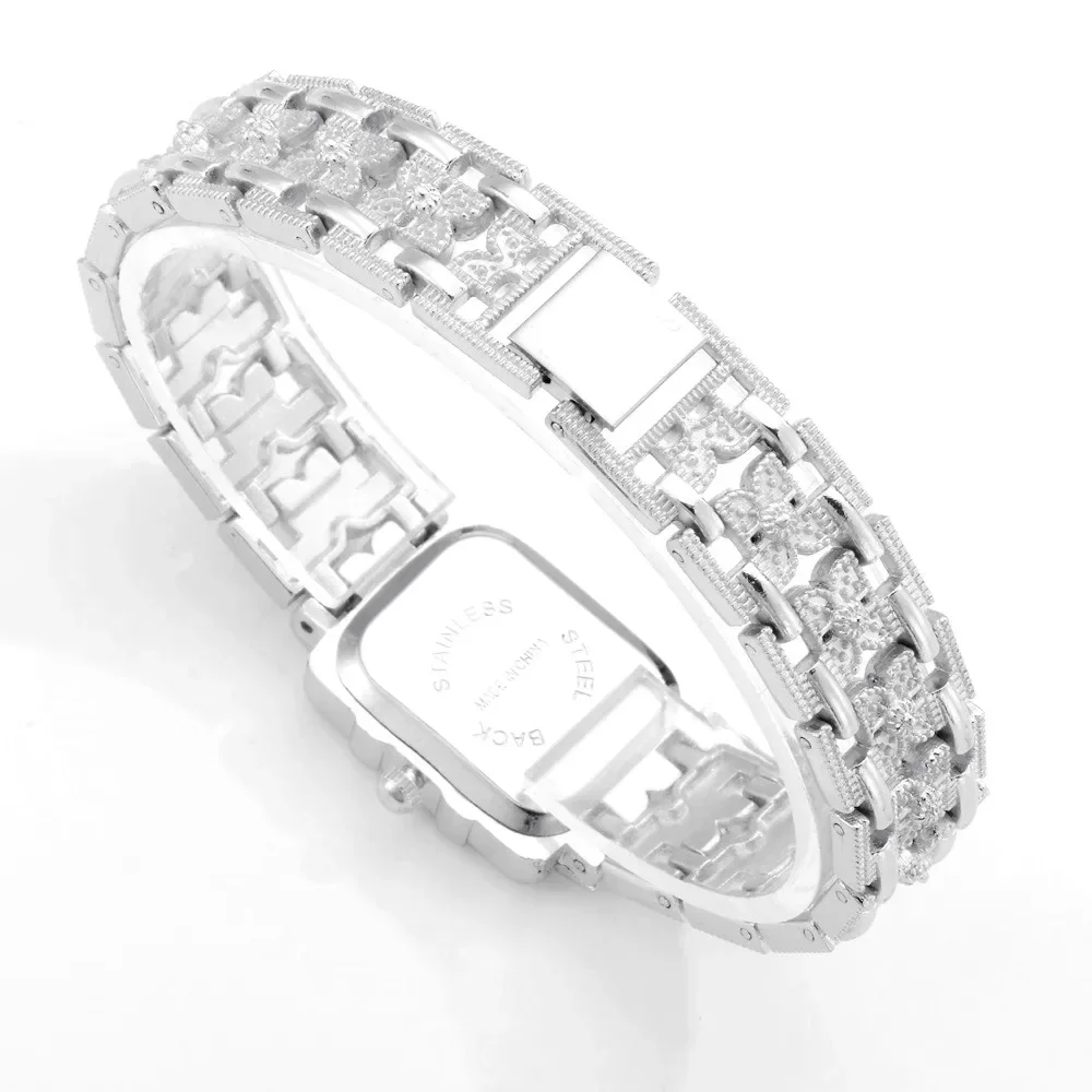 New Exquisite Women Watches Fashion Ladies Quartz Watch Luxury Sliver Metal Bracelet Wristwatch Modern Minimalist Watch