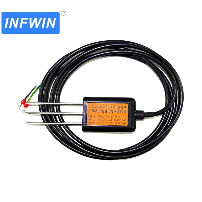 Sensor EC de temperatura de humedad del suelo, MEC10