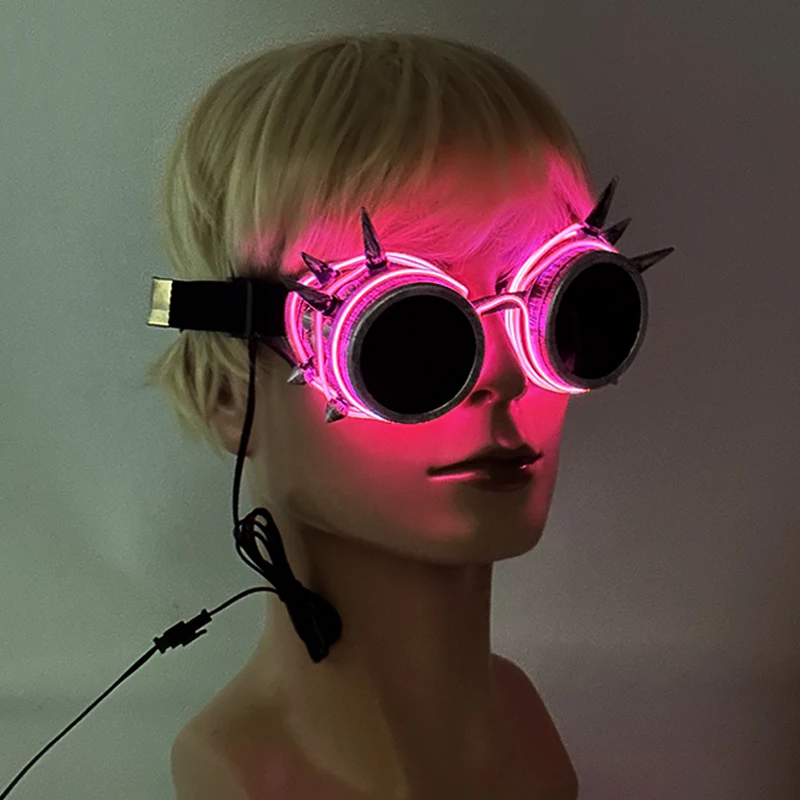 New Neon LED Luminous Glasses Colorful LED Glasses Light Up Visor Eyeglasses Bar Grow Goggles for KTV Bar Costume LED glasses