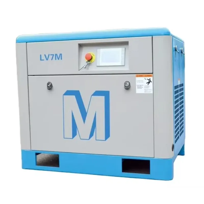 Energy Saving Permanent Magnet Variable Frequency 0.8Mpa 8bar 7.5kw Rotary Industrial Screw Air Compressor RUIFAN LV7M 380V