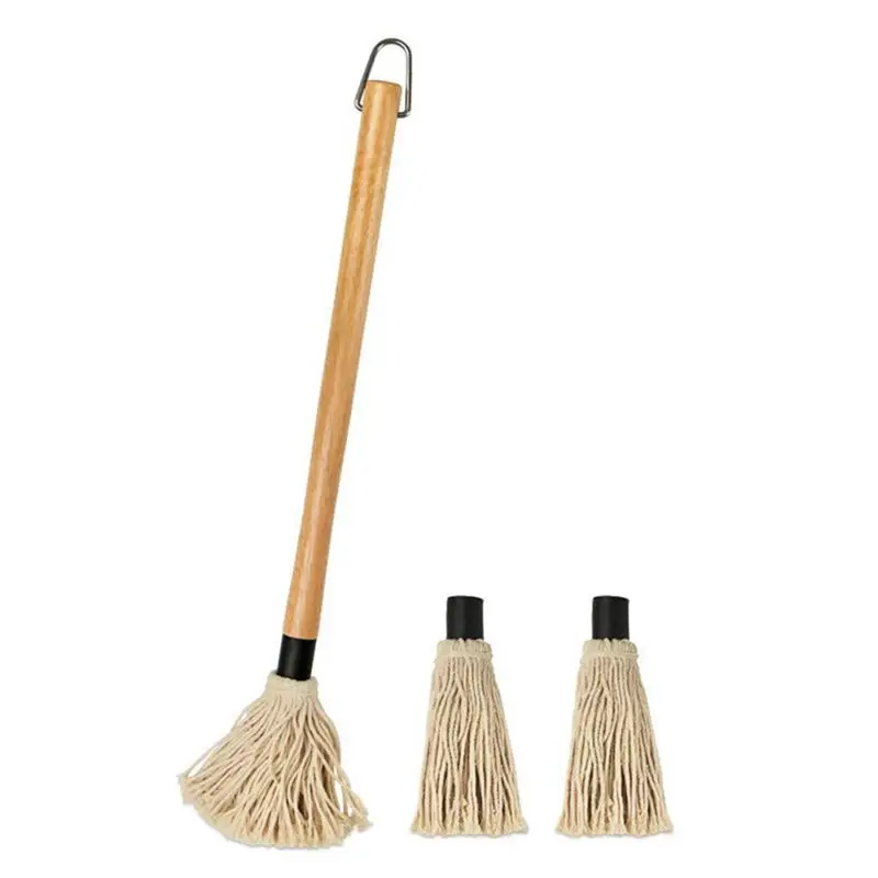 새로운 18인치 바베큐 브러쉬, 소스용 바베큐 브러쉬, 천연 원목 손잡이 바베큐 그릴 브러쉬 및 소스 브러쉬