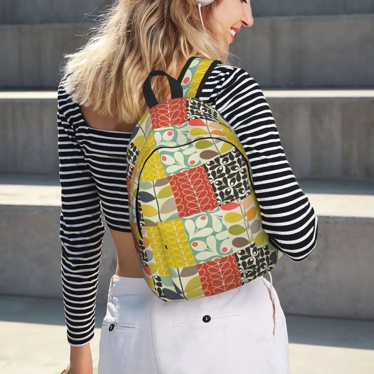 Orla Kiely Floral Scandi Retro Backpack Hot Sale Daypack Large Capacity Children BookBag School Bag Shoulder Bags for Men Women