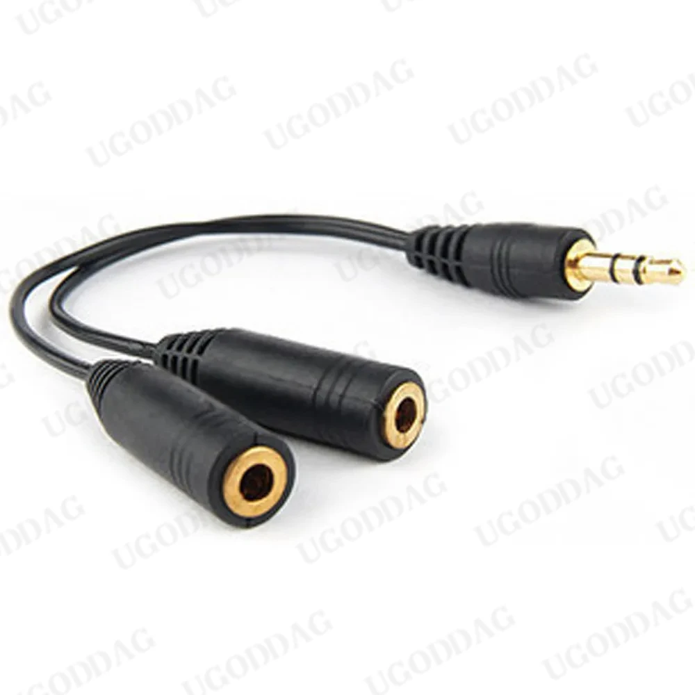 Headphone Splitter 3.5mm Extension Cable Audio Stereo Y Splitter (Hi-Fi Sound) 3.5mm Male to 2 Ports 3.5mm Female spliter