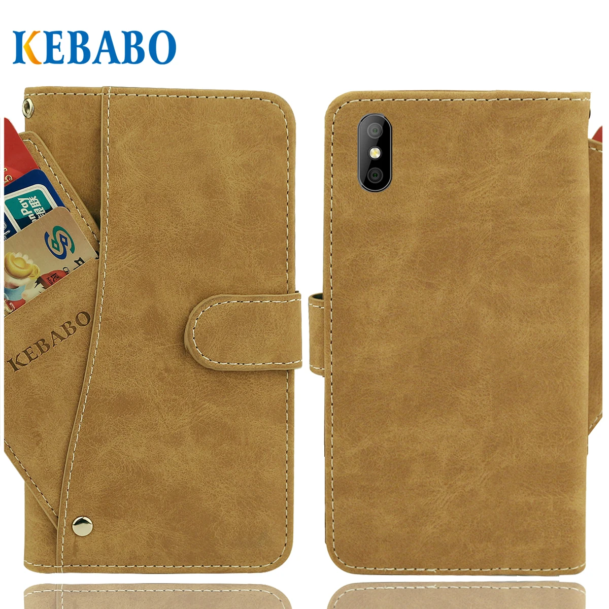 Vintage Leather Wallet Doogee S86 S89 S96 S98 X50 Pro Case Flip Luxury Slip-resistant Cover Phone Protective Cases Bags