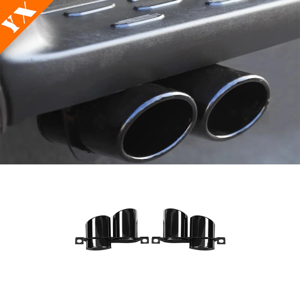 For GWM Tank 300 accessories Tank 300 2025 Stainless Steel Black Silver Car Side Dual Exhaust Pipe,Simulated Car Tailpipe