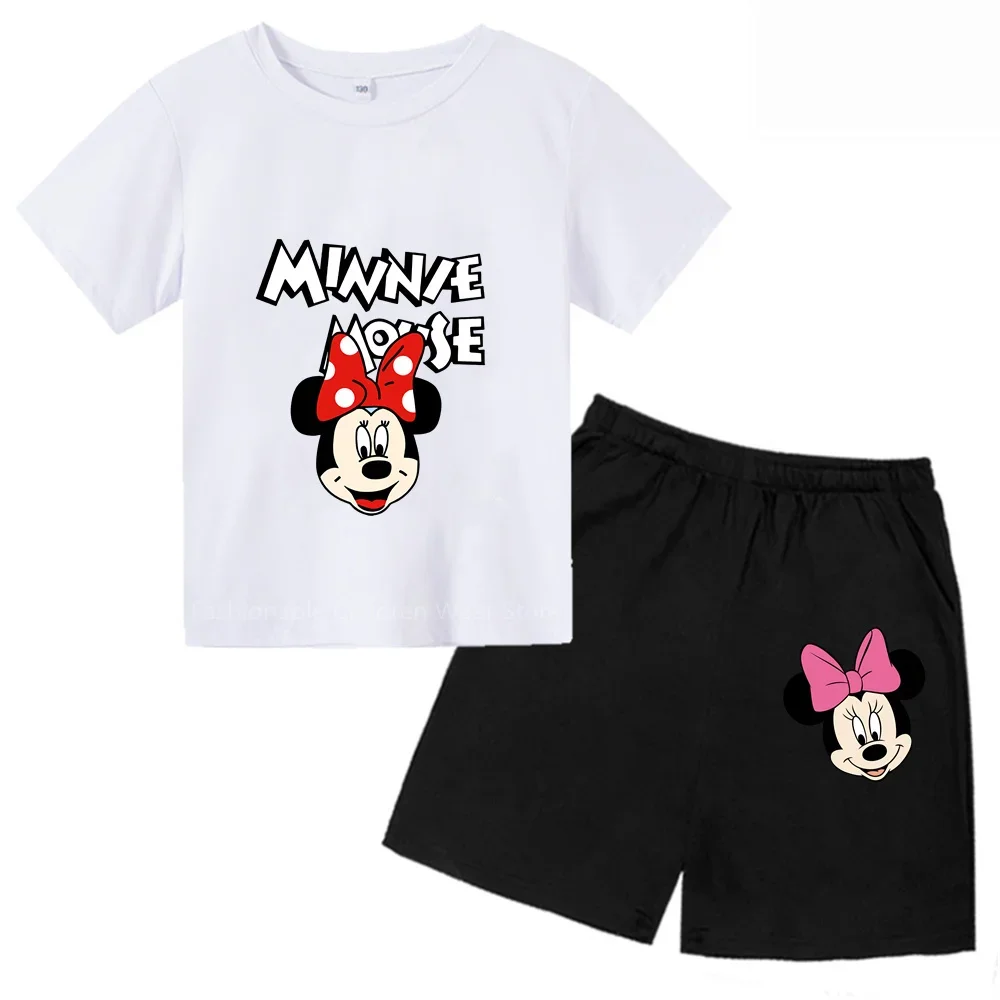 Mickey Mouse Shortsleeve T-Shirt & Shorts Set For Kids - Disney-Inspired, Summer Casualwear