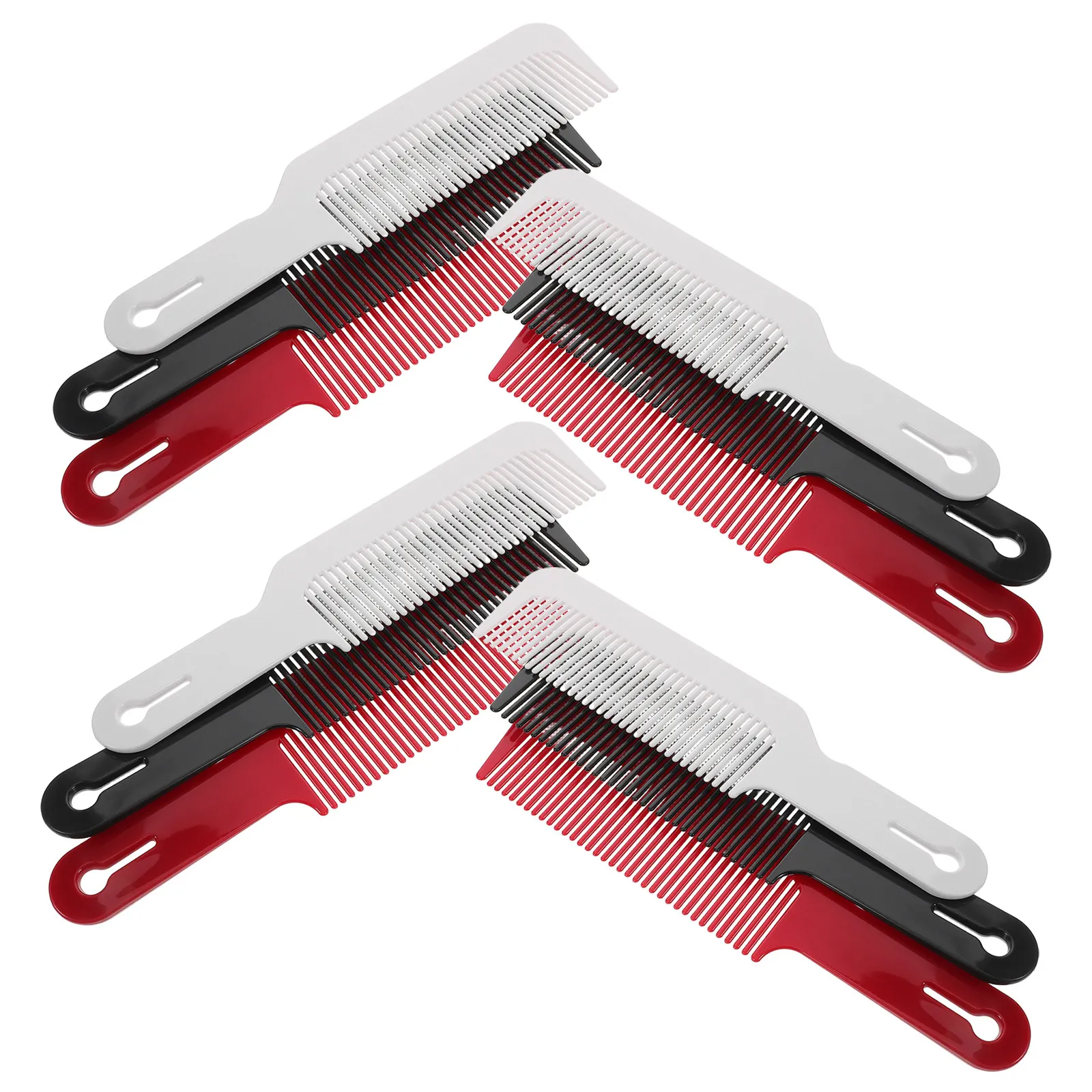 12Pcs Hairdressing Comb Professional Barber Styling Kit Safety Hair Cutting Comb for Men Women Fine Hair Salon Tool Detangling
