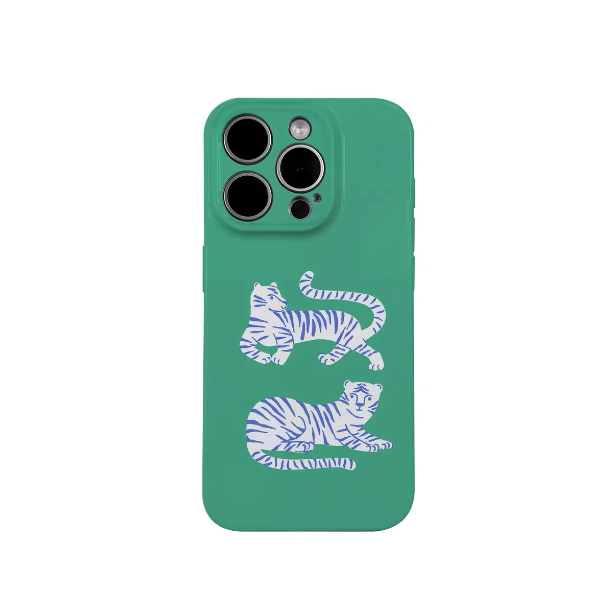 

Green Twin Tigers Fun Style Phone Case for IPHONE 17 Air 16E 15 PROMAX 14 Plus 13 12 MINI 11PRO 16Plus XR XS Acrylic Phone Cover