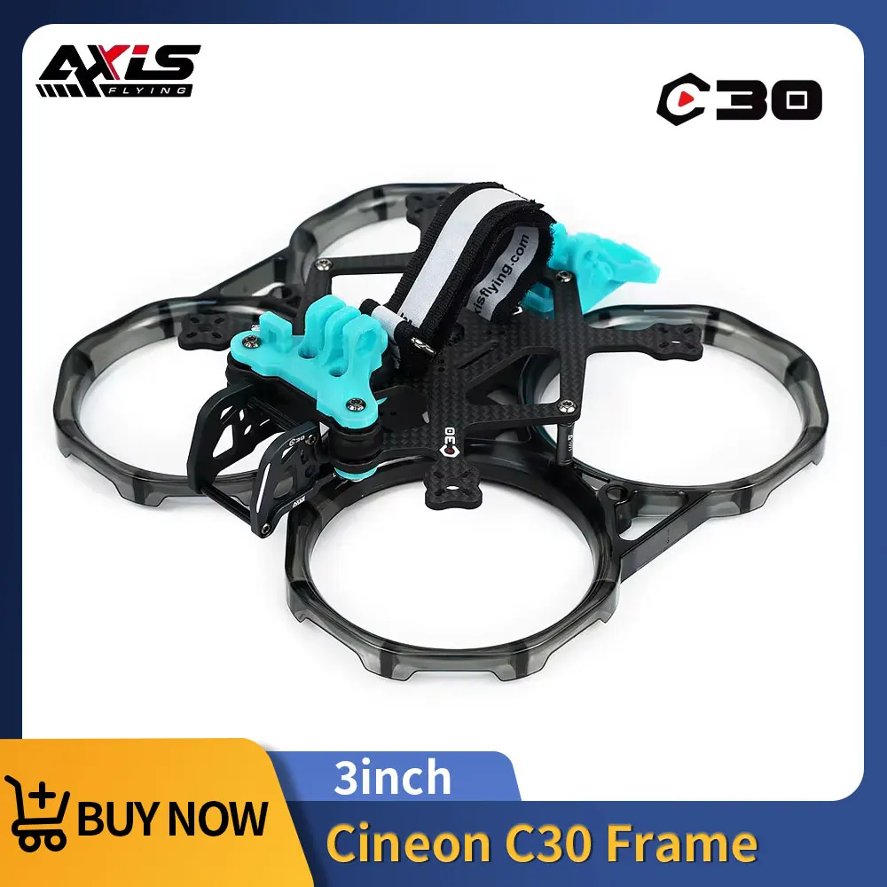 

Axisflying 3-дюймовый комплект рамы Cineon C30 для внутренней киносъемки Cinewhoop для DJI O3 RC Фристайл Racing FPV Запчасти для дронов