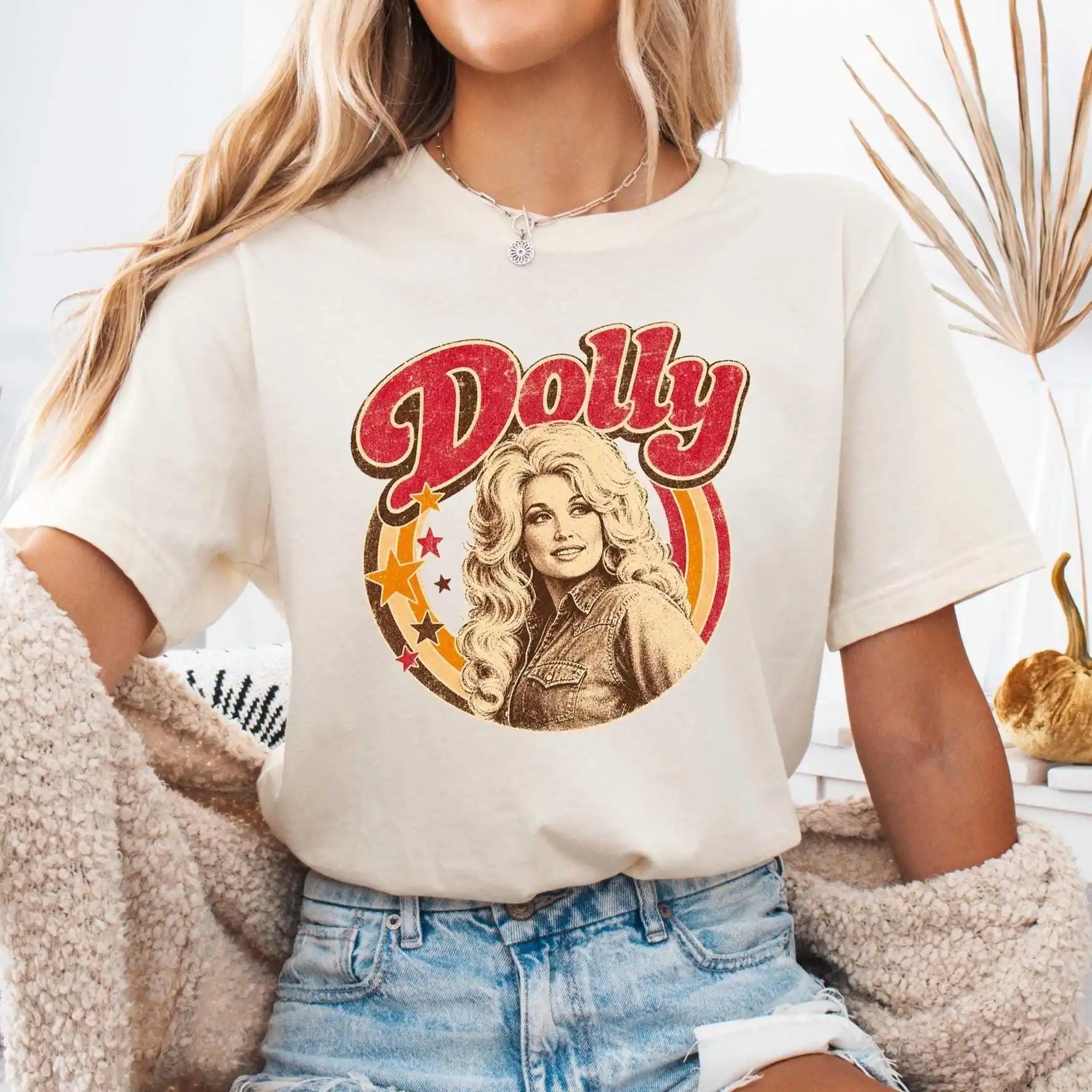 Vintage Dolly Memorial  Shirt Women Men Country Music Lover tee Short Sleeve Retro Classic Author Print T-shirts for Fan Gifts