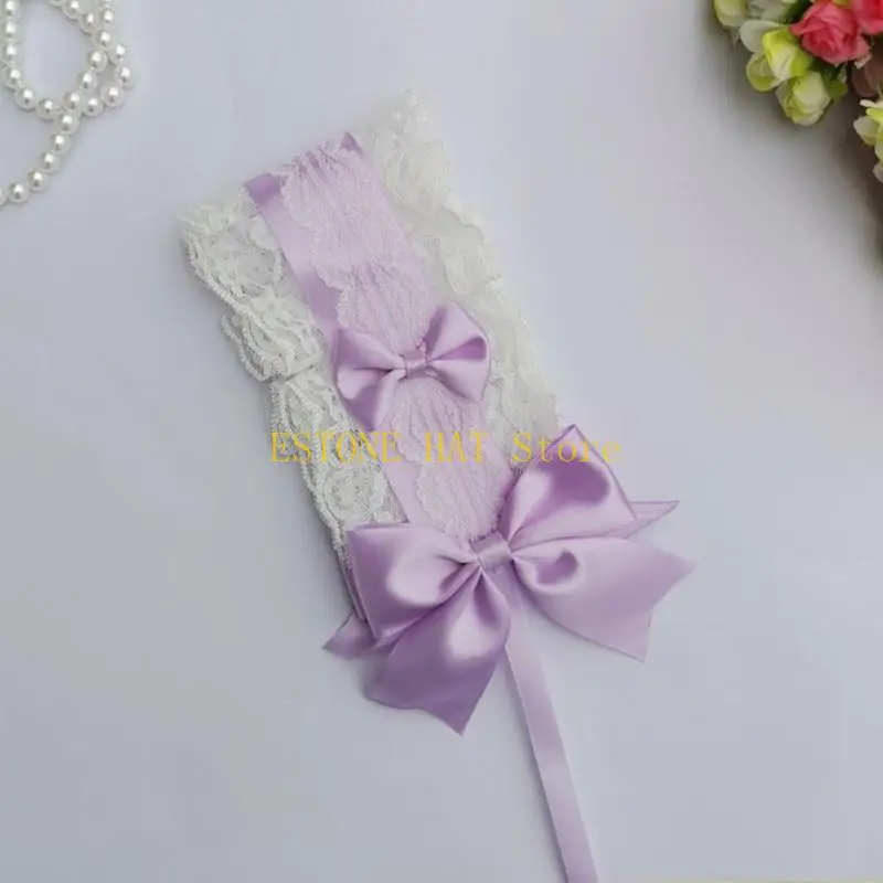 49mf Anime Maid Dadand Fand Party Farty Diadema Diebre Lace Piel Bolas Disfraz banda para cabello