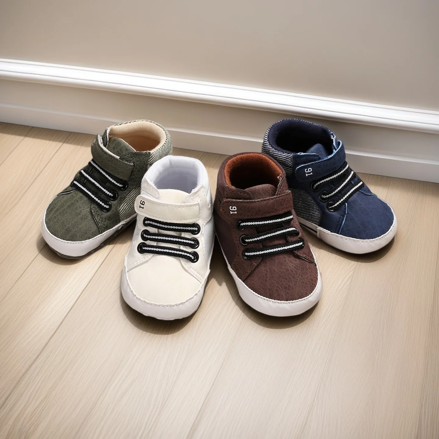 

Baby and toddler sports shoes - casual solid color casuashoes, fabric insole -neutral baby sports shoes