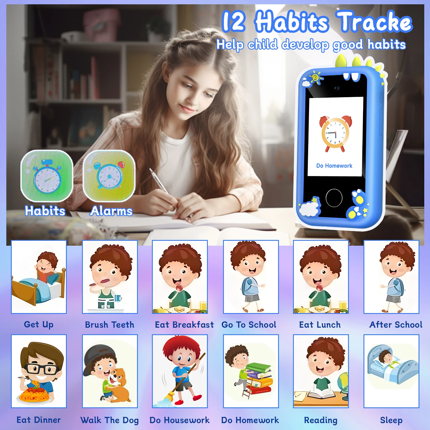 ของเล่นโทรศัพท์เด็ก ของเล่นเสริมพัฒนาการ ของเล่นดนตรี ยูนิคอร์น โมบายล์เด็ก กล้องเซลฟี่ พร้อมเคสซิลิโคน ของเล่นสำหรับเด็กทารก ของขวัญวันเกิด