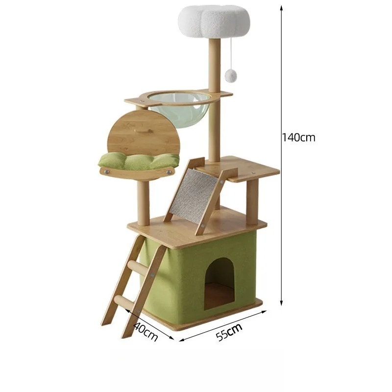 tree integrated large wooden cat frame house scratching post does not occupy the delivery room space capsule cat frame