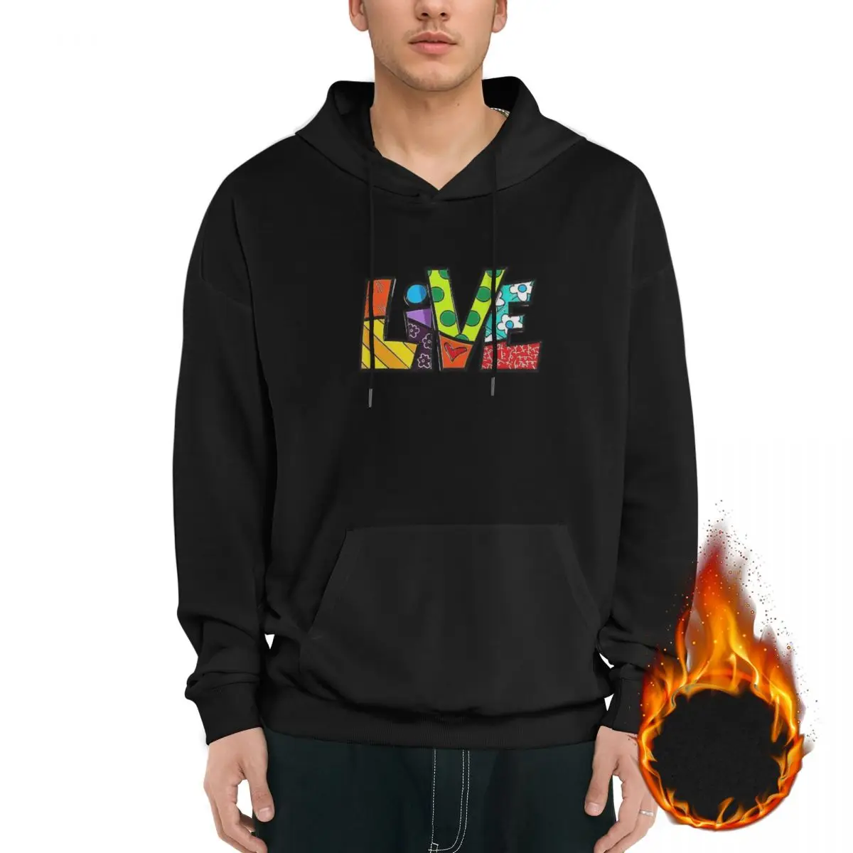 

Britto Anime Men's Winter Hooded Sweatshirt - Stylish Fleece-Lined Hoodie for Daily Wear and Sports Activities