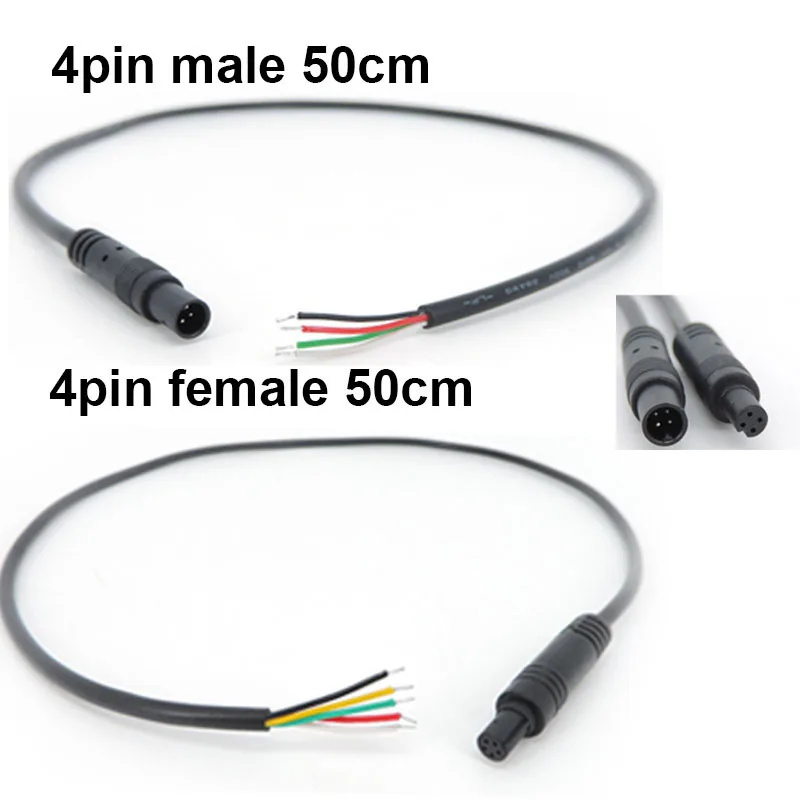 0.5m 4 5 6 pin core Male and Female Car Rear View Camera connector extend Cable Wire for car Jack Line Recorder Rear Tail