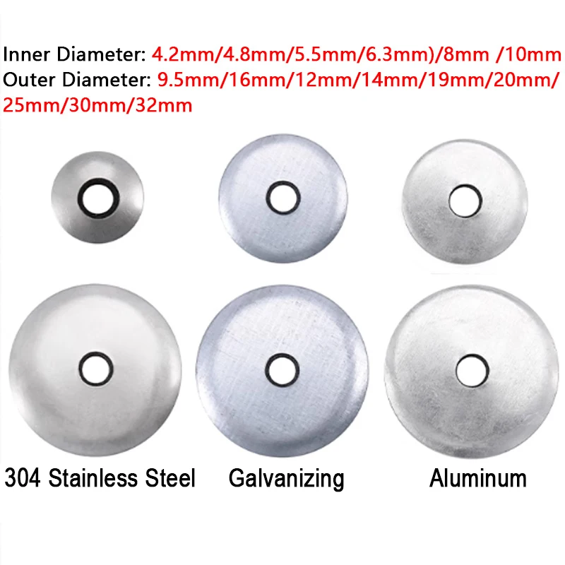 304 Stainless/Galvanizing/Aluminum Sealing Washers EPDM Rubber Waterproof Dustproof Compound Gaskets M4.2 - M10 Non-slip Gasket