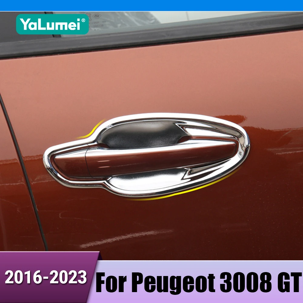 

Car Outer Door Handle Bowl Scratch Protective Sticker For Peugeot 3008 GT 3008GT 2016 2017 2018 2019 2020 2021 2022 2023 Hybrid
