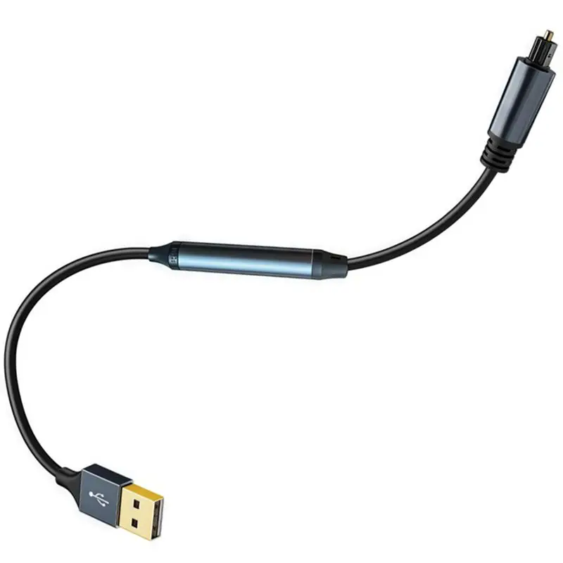 1.2m-4.5m Digital Audio Transmission USB-A Male to TOSLINK Fiber Optic Audio Cable With Digital Chip SPDIF PCM Stereo Adapter