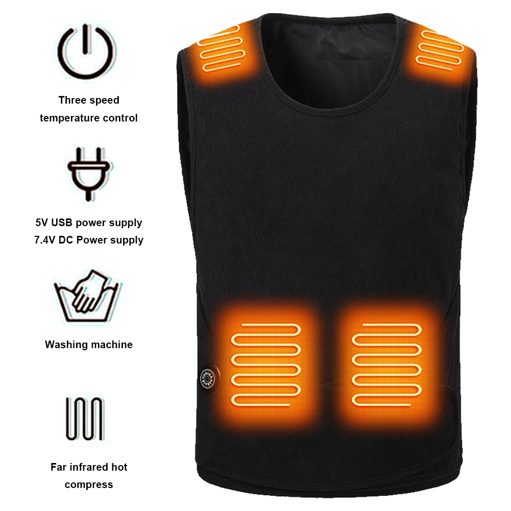 

Electric Heated Jackets Winter Heating Vest Waistcoat for Men and Women Outdoor Skiing Hiking Camping