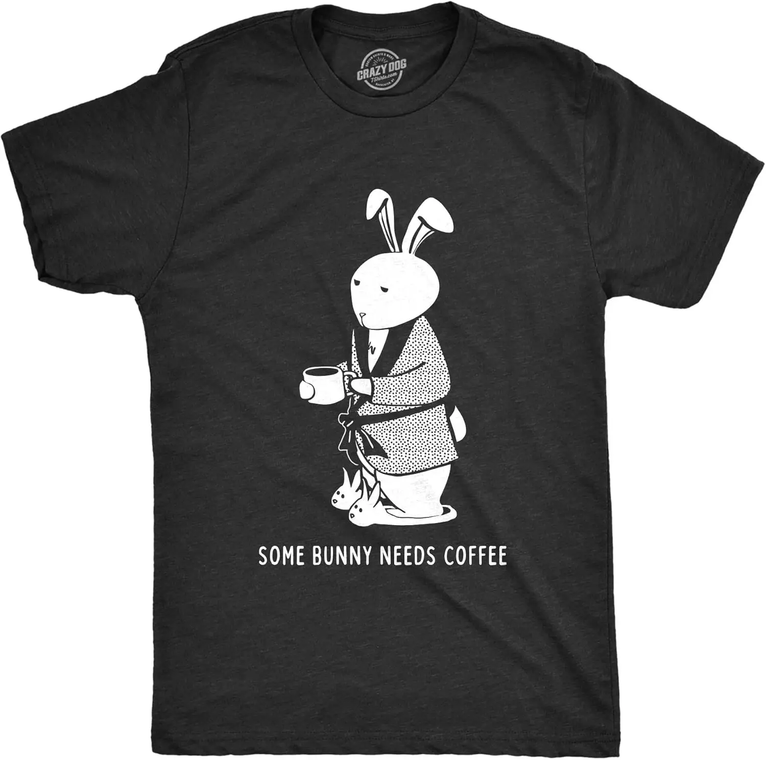 Mens Some Bunny Needs Coffee T Shirt Cute Easter Faith Sarcastic Caffeine Tee