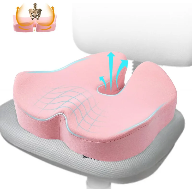 

X Large Memory Foam Seat Office Chair,for Back Support, Sciatica & Tailbone Coccyx Pain Relief Cushion Pillow