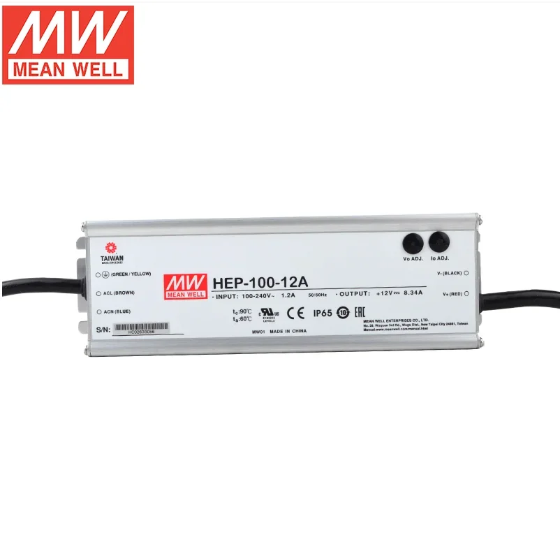 Taiwan Mingwei Switching Power Supply HEP-100-12A 12V 8.34A Authorized Distribution, Brand New And Original