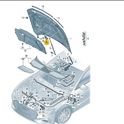 Vordere obere Motorhauben verriegelung Motorhauben deckel Verriegelung stange Stürmer für Audi A6 C8 A7 2012-2016 4 k0823185 4 k0823186