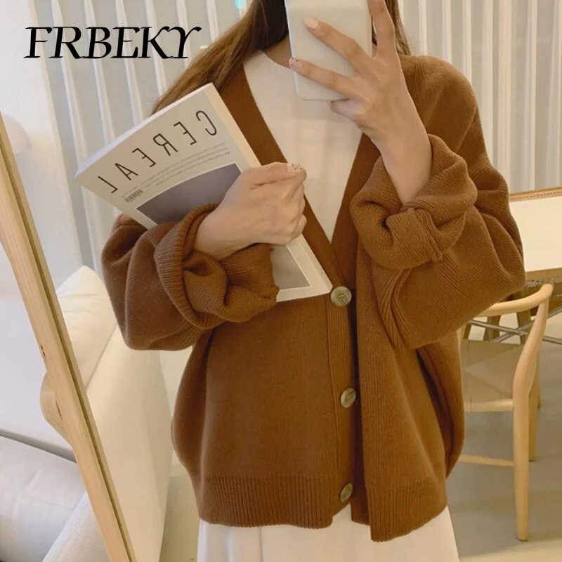 

Winter Clothes Women Warm Sweater Jacket New Loose Casual Long-sleeved Knitted Cardigan Korean Fashion Thick Sweaters Jumper