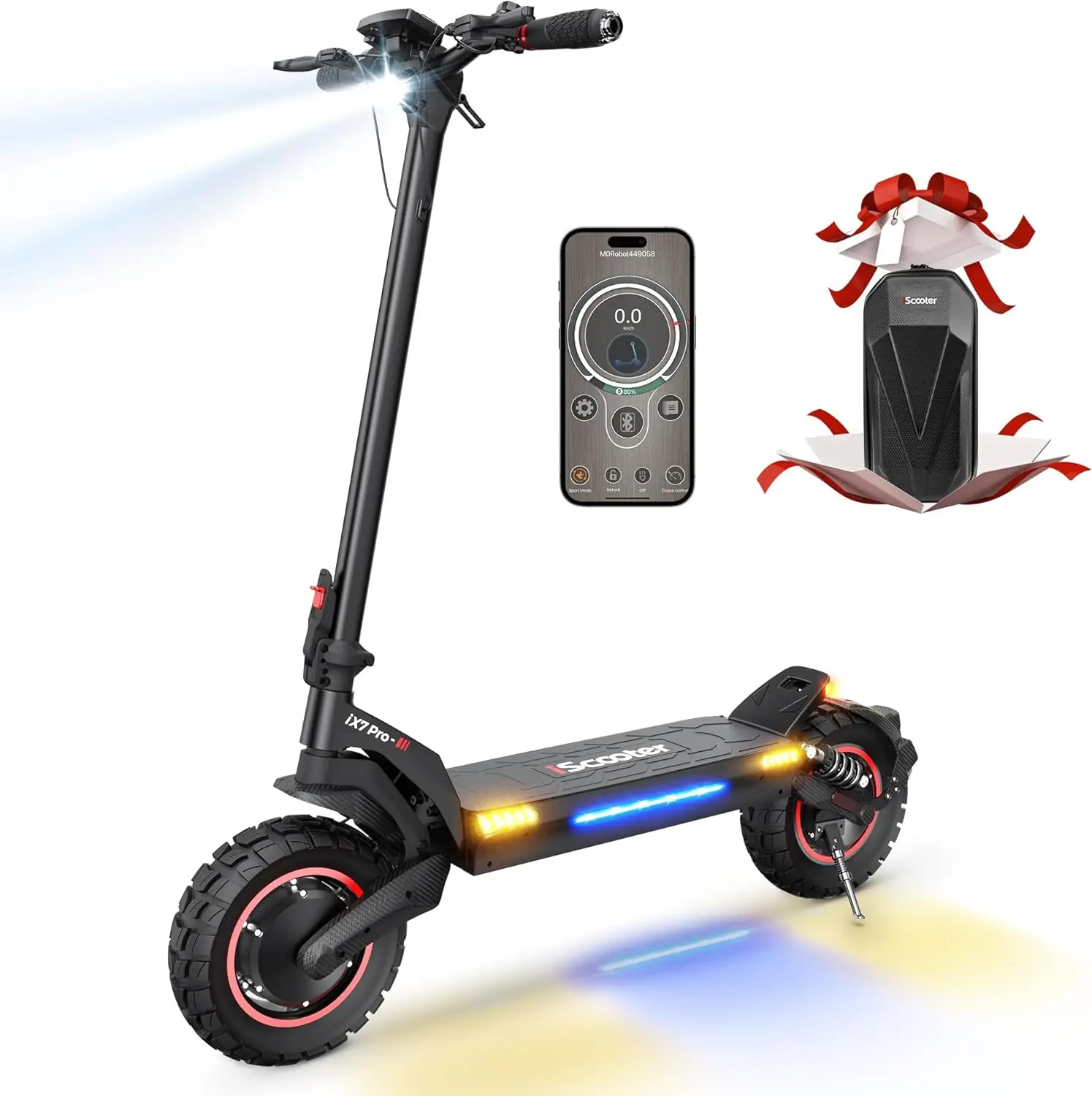 Electric Scooter, 40/43/50 Miles Long Range & 28/38 MPH Top Speed E Scooter, 10