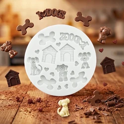 Bone Dog Silicone Cake Baking Mold Sugarcraft Chocolate Cupcake Resin Tools Fondant Decorating Tools