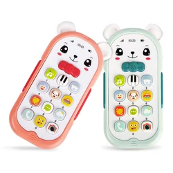 Brinquedo eletrônico de plástico para bebês acima de 1 ano, brinquedo musical, celular, aprendizado, brinquedo musical