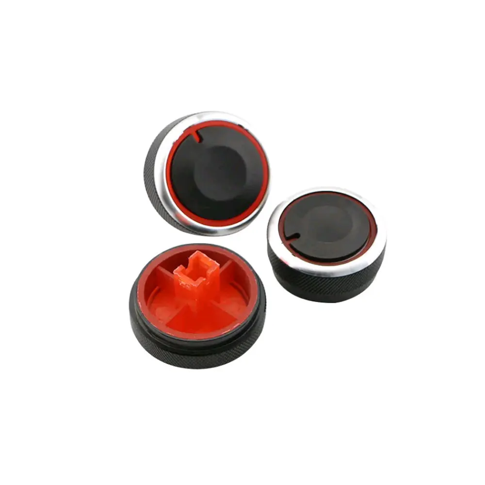 1 Set Aluminum Alloy Car Air Conditioning Knob Cover Car Accessories Car Air Conditioning Control Switch Knob For Hyundai Verna