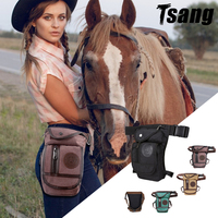 Equestrian Drop Leg Bag Portable Fanny Pack Horse Riding Waist Bag Canvas Nylon Travel Trekking Motorcycle Riding  Hip Bum Belt
