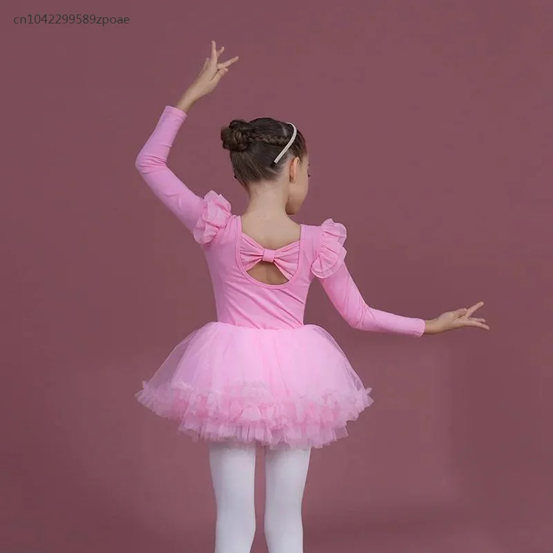 Justaucorps de danse de Ballet pour filles, jupes Tutu, 2 pièces, vêtements de princesse de noël pour fête d'anniversaire d'automne, spectacle sur scène professionnel