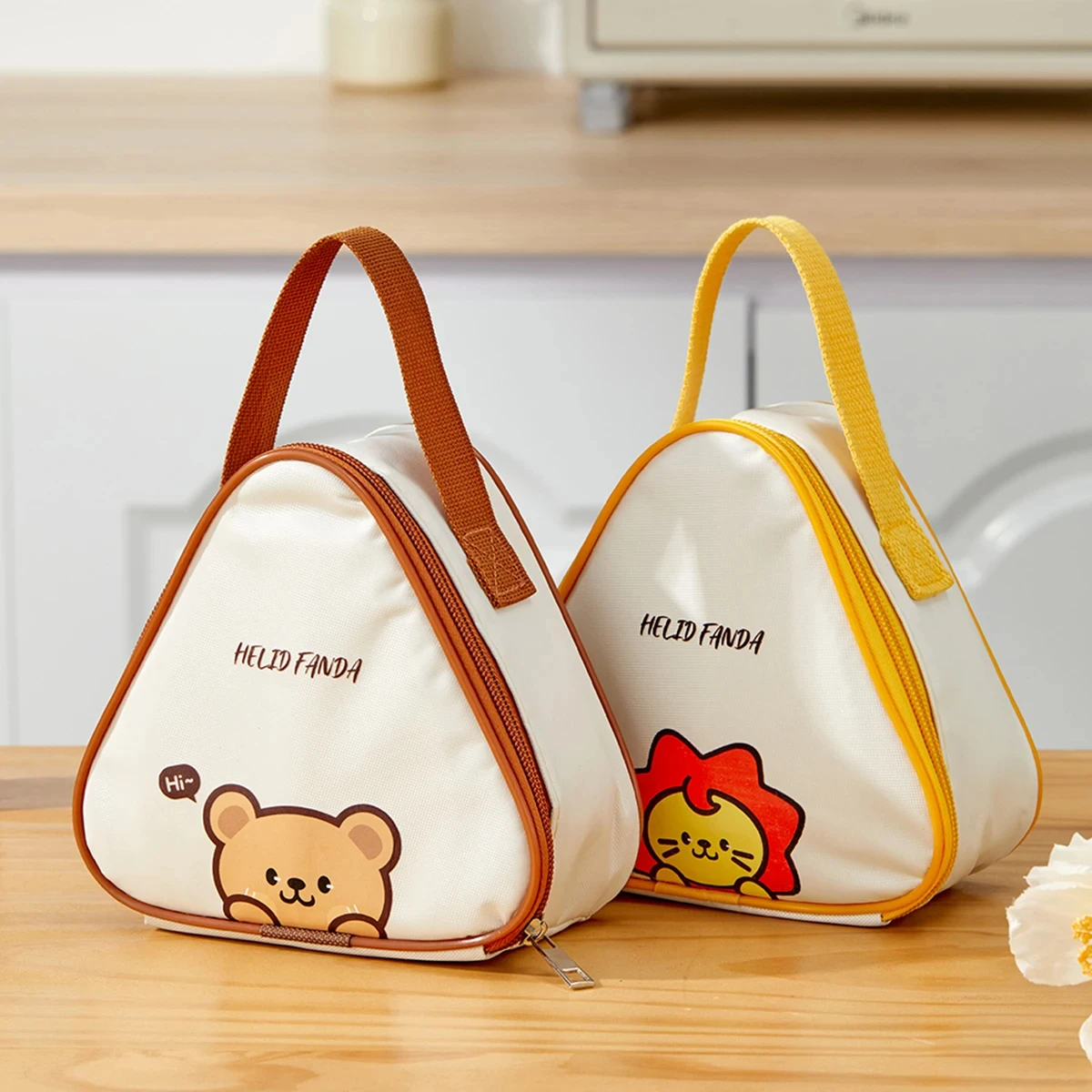 Cute Cartoon Aluminum Foil Thermal Lunch Bag Portable Insulated Picnic Bag Oil Proof Waterproof Lunch Box Storage Bag Handbag