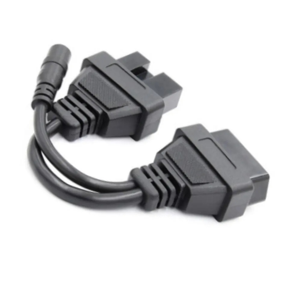 Kabel OBD2 16PIN do połączenia Mitsubishi 12pin 20CM długości 12 Pin do OBDII żeński Adapter 16Pin OBD1 do samochodu Mitsubishi 12 P