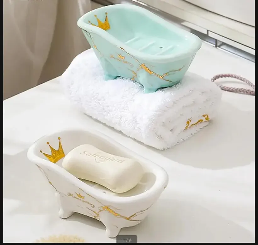 

Керамическая мыльница, креативная форма ванны, держатель для мыльницы, сливная полка, держатель для мыла, принадлежности для ванной комнаты, полка для хранения мыла, основа для мыла