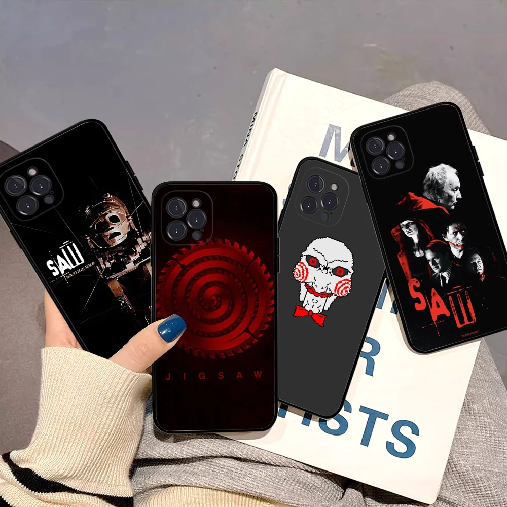 Saw Jigsaw Killer Hhorror Phone Case Silicone Soft For Iphone 15 14 13 12 11 Pro Mini XS MAX 8 7 6 Plus X XS XR Cover