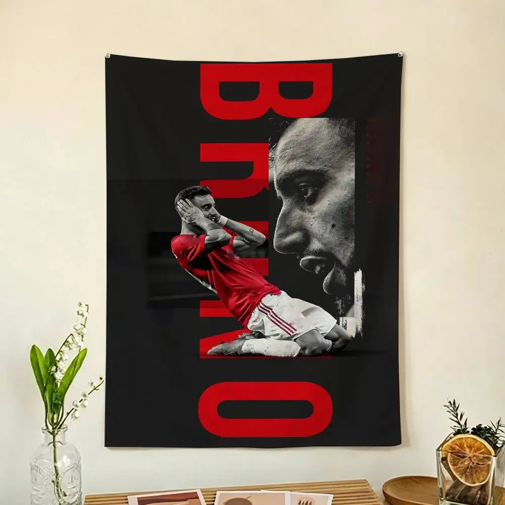 B-Bruno Football F-Fernandes 8 Flag Digital Printing Banner for Garage Wall Out Door Decoration