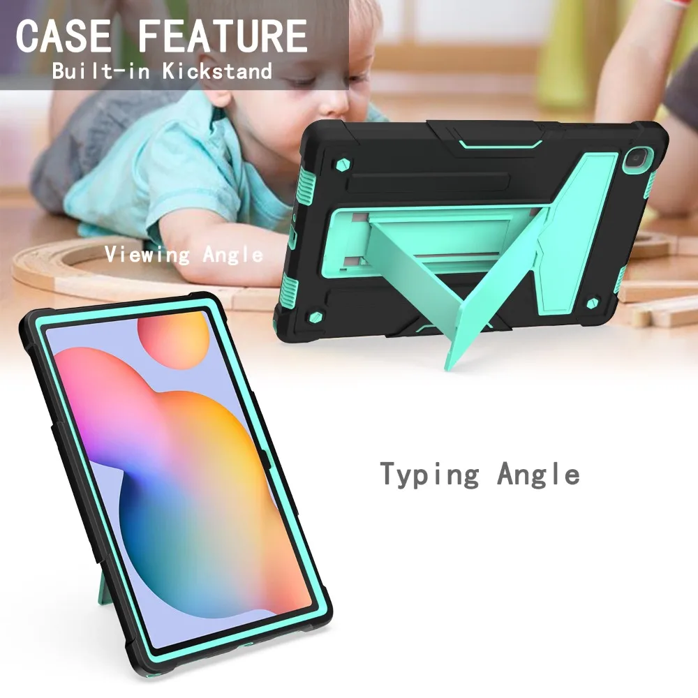 สําหรับ Samsung Galaxy Tab A7 10.4 SM-T500 T505 T507 Heavy Duty กันกระแทกพร้อมขาตั้งสําหรับ Tab A7 10.4 นิ้ว