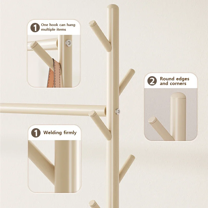 Mobile Clothes Rack with Storage - Freestanding Garment Organizer with Hooks & Shelves, Floor Hanger for Bedroom, Hanger Rack image 6