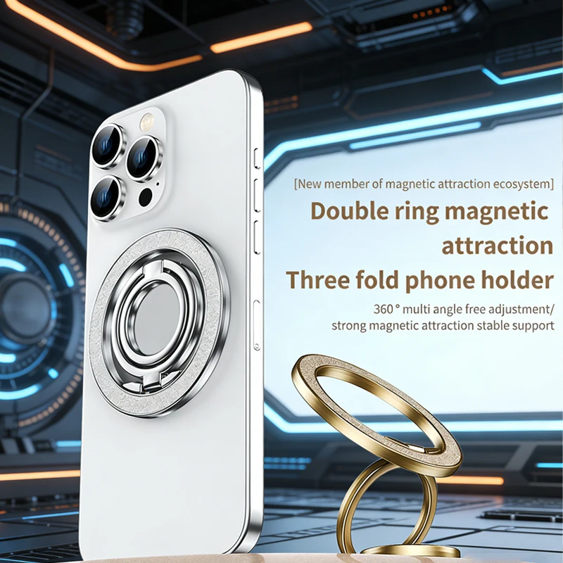 

Мощный магнитный держатель для телефона с MagSafe, портативный магнитный кронштейн-подставка, складная опора для iPhone 17, 16, 15, 14, Samsung, Xiaomi
