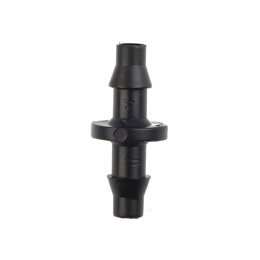 

for 4/7mm hose Irrigation Connector Barbed Connector Plastic Double Way Garden Drip 100PC 1/4 Black Accessories