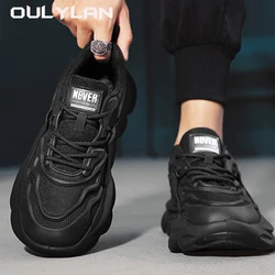 Men's Lightweight Thick Sole New Versatile Men's Shoes Spring Leisure Running Sneakers Breathable Increase Trendy Clunky Sneaker