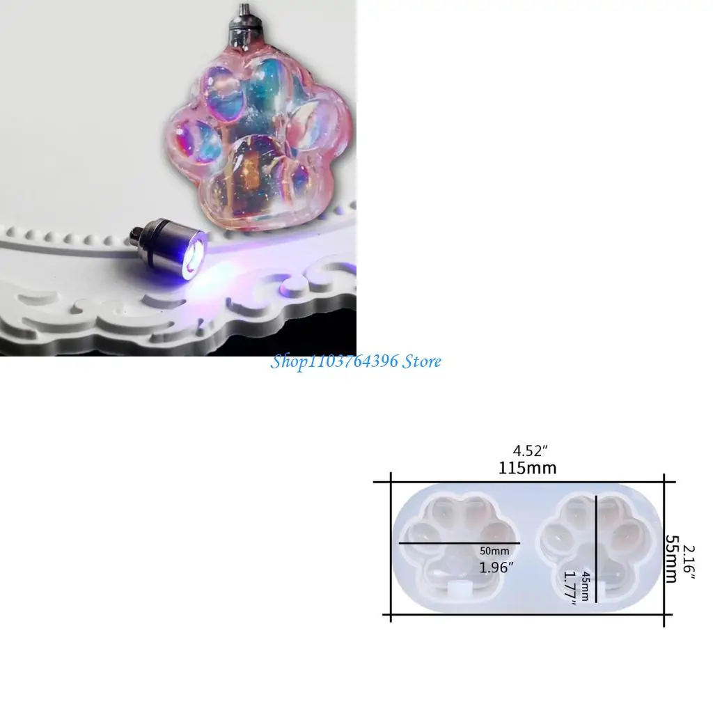 قالب من السيليكون لمصباح مخلب القطط سهل الإصدار ولا يترك أي بقايا لسلسلة المفاتيح #1